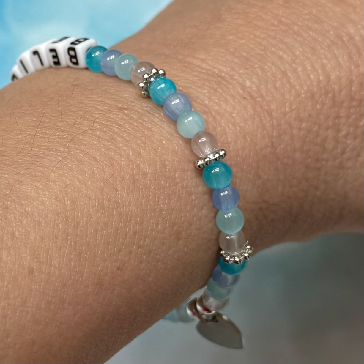 A Picture of Our Believe Blissful Bracelet on Wrist